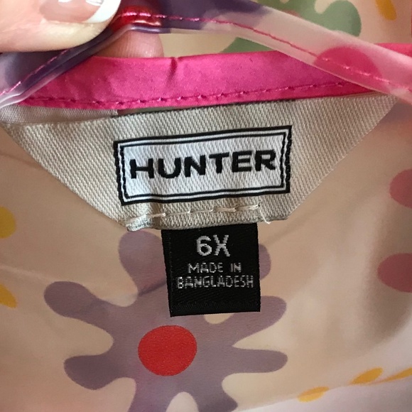 HUNTER ☔️ TRANSLUCENT FLORAL ZIP UP RAIN JACKET - Picture 9 of 10